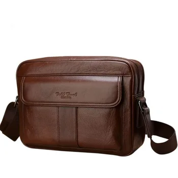 Горизонтальная сумка-мессенджер для деловых мужчин, сумка через плечо, сумка для отдыха, сумка для деловой поездки, высококачественный портфель большой емкости из искусственной кожи