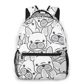 Детские рюкзаки, школьная сумка для мальчиков, французский бульдог, щенячья мордочка с рисунком собачьей головы, школьный рюкзак для подростков, студенческие сумки для книг