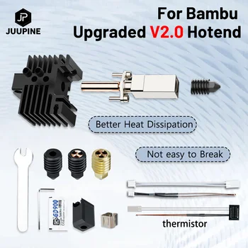Для Bambu Lab Hotend V2 Bi Metal Heatbreak CHT Термистор С Соплом Из твердой Стали Подходит Bamboo Bambulabs P1P P1S Hotend X1 X1C Hotend
