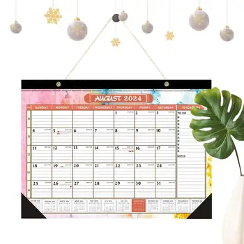 Ежемесячный календарь на стену Простой настенный календарь на январь декабрь Красочный настенный календарь для заметок Планирование планирования Календарь на 12 месяцев