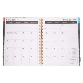 Ежемесячный планировщик, Календарь планирования, Офисное расписание, блокнот, Английское расписание, ноутбуки, Портативные офисные школьные принадлежности