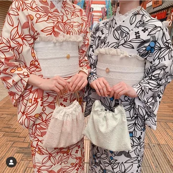 Женское японское кимоно Ютака из полиэстера в традиционном стиле, ткань которого нелегко смять