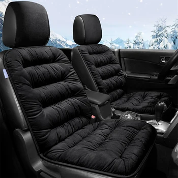 Зимний утепленный теплый плюшевый чехол для автокресла, универсальная супер мягкая подушка для сиденья, Защитная накладка, противоскользящий коврик, Аксессуары для интерьера авто