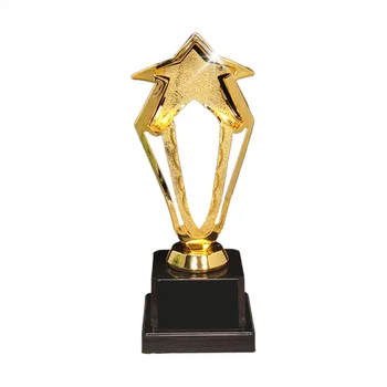 Золотой 205-сантиметровый Трофей с выдалбливаемой звездой в виде награды за дизайн, Пластиковые награды, призы для конкурса декора, Подарочные награды, Трофей с основанием для