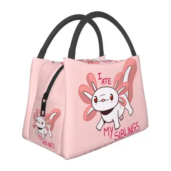 Изготовленная на заказ детская розовая сумка для ланча Axolotl, женская сумка-холодильник, термоизолированный ланч-бокс для пикника, кемпинга, работы, путешествий Изготовленная на заказ детская розовая сумка для ланча Axolotl, женская сумка-холодильник, термоизолированный ланч-бокс для пикника, кемпинга, работы, путешествий 0