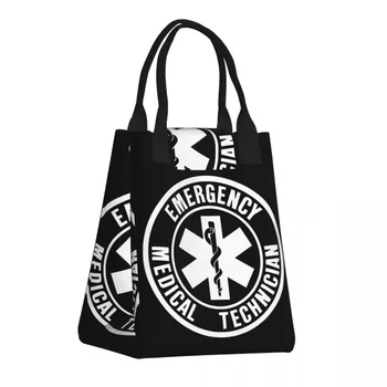 Изготовленная на заказ сумка для ланча с логотипом Emt Star Of Life техника неотложной медицинской помощи, женская сумка для ланча с термоизоляцией, сумки-тоут для пикника с едой