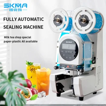 Изготовленный на заказ высокоскоростной уплотнитель SKMA для пластиковых бумажных стаканчиков, автоматическое уплотнение чашек для чая с пузырьками