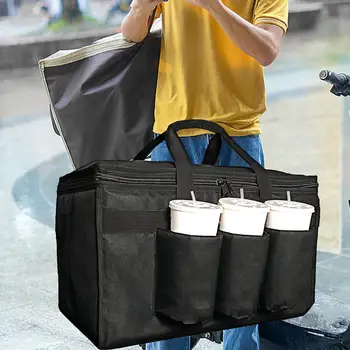 Изолированная сумка для доставки еды, пиццы, Термоуплотненная продуктовая сумка для личного ресторана, коммерческого кемпинга, дома