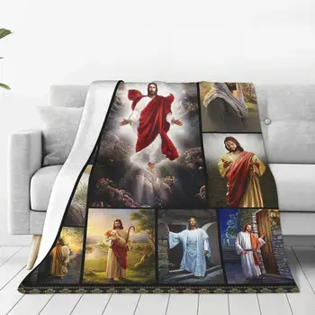 Иисус, Дева Мария, христианское католическое одеяло, флис, осень/зима, легкие одеяла для постельных принадлежностей, покрывала для постельных принадлежностей на открытом воздухе