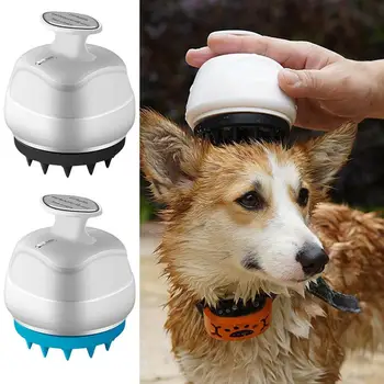 Интеллектуальная Электрическая щетка для купания собак, 3 режима передачи, инструмент для ухода за домашними животными для длинных коротких волос, водонепроницаемый скруббер для купания кошек и собак