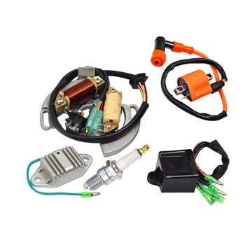 Катушка зажигания, Свеча зажигания, блок CDI, регулятор напряжения, комплект выпрямителя и статора для Yamaha Blaster YFS200 97-01