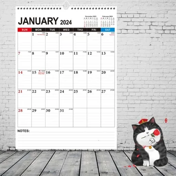 Качественный ежемесячный календарь Настенные календари Простые в использовании и долговечные Календари 2023 2024 Рекордное событие за 18 месяцев