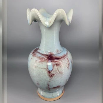 керамическая ваза фарфоровые вазы Бутылка для ценителей фарфора Jun floreros ваза для цветов декор комнаты украшения дома Высота 35 см
