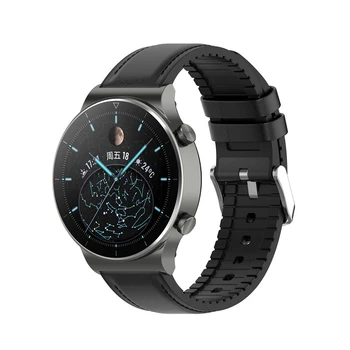 Кожаный ремешок для часов Huawei Watch GT2 Pro, браслет 22 мм, браслет для Huawei WATCH Gt 2 Pro, черный Кожаный ремешок для часов Huawei Watch GT2 Pro, браслет 22 мм, браслет для Huawei WATCH Gt 2 Pro, черный 4