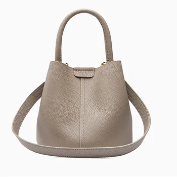 Композитная сумка из 100% натуральной кожи, женская повседневная сумка-тоут, офисные женские однотонные сумки через плечо, сумки через плечо