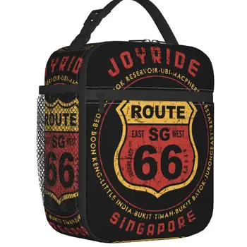 Ланч-боксы Grunge Historic Route 66 Герметичный Охладитель для шоссе Mother Road America Школьная сумка для ланча с термоизоляцией для пищевых продуктов