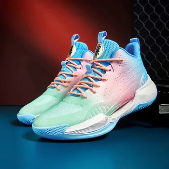 Летом 2023 Года Новая красочная баскетбольная прочная спортивная обувь Мужские баскетбольные ботинки высокого качества, Дышащая Трендовая обувь для повседневной ходьбы