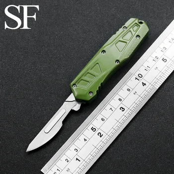 Мини-карманный тактический нож с ручкой из цинково-алюминиевого сплава с 440 лезвиями, удобный многофункциональный инструмент для походной кухни