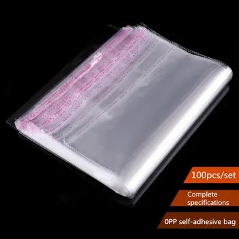 Многоразмерные прозрачные самоклеящиеся целлофановые пакеты, самоблокирующиеся маленькие пластиковые пакеты для упаковки конфет, закрывающиеся пакеты
