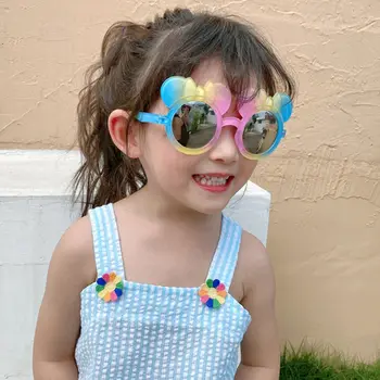 Модные детские солнцезащитные очки в стиле ретро с градиентом, мультяшные солнцезащитные очки для мальчиков и девочек, милые Детские очки с защитой от ультрафиолета, очки UV400