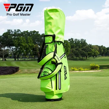 Мужская женская сумка для гольфа Pgm, легкие сумки-кронштейны, полностью водонепроницаемый клубный рюкзак, вмещающий 13 шт. клюшек, серебристо-светло-зеленый Qb116
