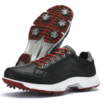 Мужская профессиональная обувь для гольфа, водонепроницаемые кроссовки для гольфа с шипами, черные, белые мужские кроссовки для гольфа, обувь для гольфа большого размера, мужская обувь для гольфа