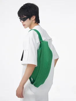 Мужская сумка Miyake модной серии House с нерегулярными складками, мужская сумка через плечо, легкая роскошная плиссированная простая сумка для пельменей