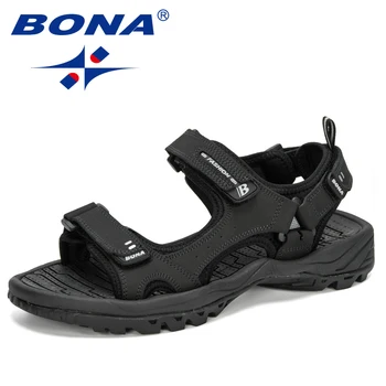 Мужские сандалии в стиле BONA New Classics, летняя обувь для прогулок на открытом воздухе, Противоскользящая пляжная обувь, мужская удобная мягкая Бесплатная доставка