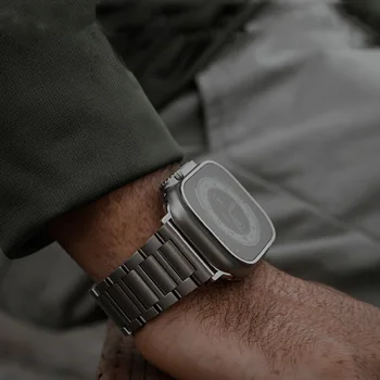 Нанесите ремешок applewatchultra из титанового сплава, ремешок Apple Watch iwatchs9 из титана, защитную пленку Apple Ultra 2-го поколения