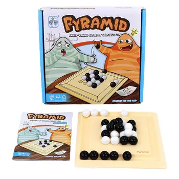 Настольная игра Пирамида Smart IQ Puzzler Настольная игра Черно-белая головоломка для построения пирамиды Игры для вечеринок для семьи из 2 игроков