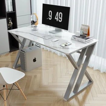 Небольшой компьютерный стол Столы Игровые Современная студия Дизайнерский Офисный стол с подвижным металлическим каркасом Спальня Мебель Scrivania Tavolo