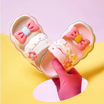 Нескользящая обувь принцессы на мягкой подошве, маленькие детские сандалии, уличные пляжные детские сандалии Happy Mary для девочек