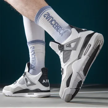 Новая баскетбольная обувь унисекс с высоким берцем, женские Мужские баскетбольные кроссовки с амортизацией, портативная дышащая нескользящая спортивная обувь на открытом воздухе