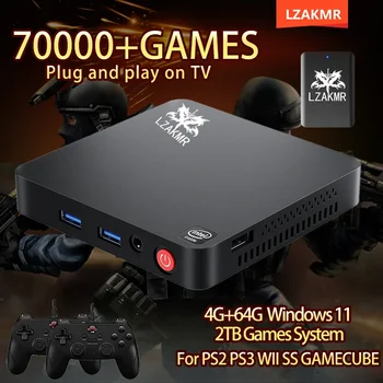 НОВАЯ игровая консоль Ultimate Retro 70000 + с предустановленной игрой на жестком диске 4G + 64G Win11 2 ТБ Plug Play TV Video Game Box для PS2/PS3/WII
