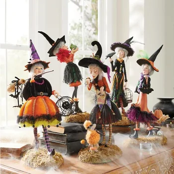 Новый продукт на Хэллоуин, Кукла-ведьма, украшение из смолы, офис, спальня, Рабочий стол, Очаровательная Кукла, Украшение, украшение