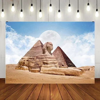 Пирамида Африканская пустыня Страна Древней цивилизации Египет Фон для фотосъемки пирамиды Великий Сфинкс Реквизит для путешествий по природе