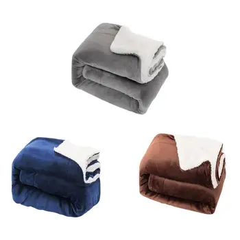 Пледы из шерпы, мягкое зимнее одеяло 51 X 63 дюйма, диванные одеяла для дивана, уютные и теплые для кемпинга и путешествий