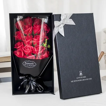 Подарочная Коробка с Имитацией Цветка Розового Мыла 1шт, Подходит Для Признаний в День Святого Валентина, Свадеб, Подарков На День Рождения Для подруг