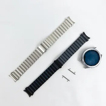 Подходит для Samsung Galaxy Watch 4/5/6, ремешок с бамбуковым узлом, пряжка-бабочка с одним шариком, нержавеющая сталь