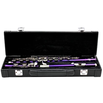 Портативный прочный ящик для хранения флейты Кожаная сумочка Футляр для музыкальных инструментов с трубкой, футляр для флейты с 16 отверстиями