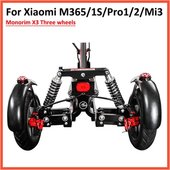 Преобразование трех Колес Monorim X3 для Xiaomi 1s M365/pro1/pro2/mi3 Electric Scooter Upgrade Kit Установка Запчастей DIY