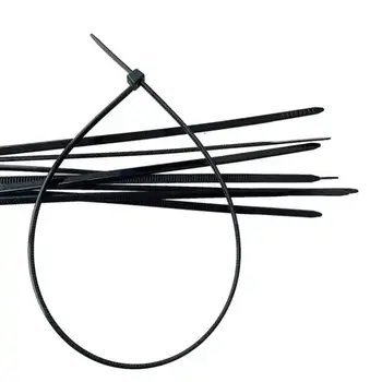 Промежуточный 40-фунтовый 12-дюймовый УФ-черный самоблокирующийся нейлоновый кабель с застежкой-молнией