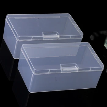 Прямоугольная Пластиковая Прозрачная коробка для хранения с крышкой 16 * 8,8 * 6 см, Контейнер для сбора, Многоцелевой Ящик для домашнего хранения
