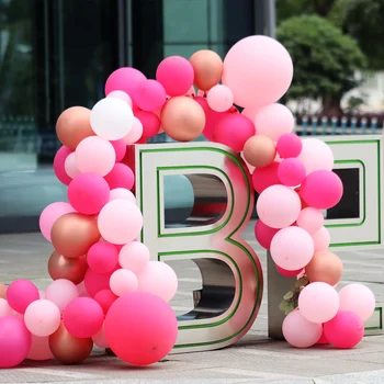 Розовый набор цепочек для воздушных шаров для крещения Баннер для моего первого Причастия Гирлянда Украшение для крещения новорожденной девочки Реквизит для свадебного торжества