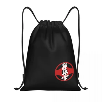 Рюкзак с логотипом Киокушинкай Каратэ на шнурке, спортивная сумка для женщин и мужчин, Рюкзак для тренировок по боевым искусствам