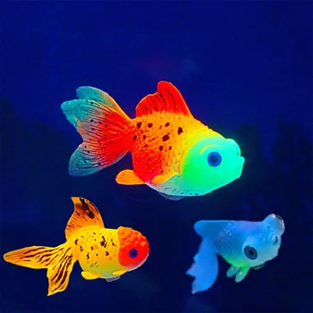 Светящиеся в темноте Искусственные аквариумные рыбки, реалистичные движущиеся Плавающие разноцветные Золотые рыбки, искусственное украшение в виде рыбы для аквариума Светящиеся в темноте Искусственные аквариумные рыбки, реалистичные движущиеся Плавающие разноцветные Золотые рыбки, искусственное украшение в виде рыбы для аквариума 0