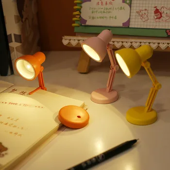 Складная светодиодная мини-настольная лампа, Миниатюрные Аксессуары для кукольного домика, Милые Магниты на холодильник, декор, лепестковый ночник, украшение стола в комнате