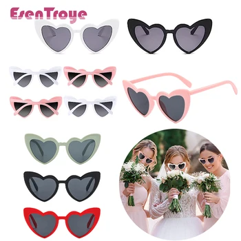 Солнцезащитные очки для девичника, подарки подружкам невесты, Сувениры для душа, свадебные украшения, очки в форме сердца, принадлежности для девичника