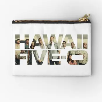 Сумки на молнии с логотипом Hawaii Five 0, Карманная сумка для хранения денег, ключей, Носки, Косметическое нижнее белье, упаковка для монет, женский Маленький мужской кошелек