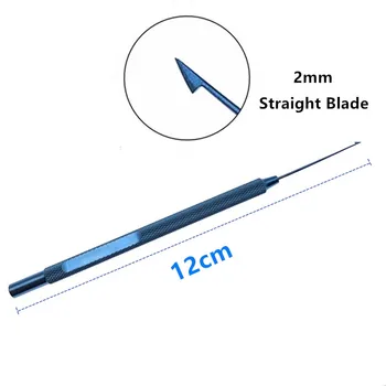 Титановый прямой гониотомический нож 120 мм офтальмохирургические инструменты 1шт Титановый прямой гониотомический нож 120 мм офтальмохирургические инструменты 1шт 0